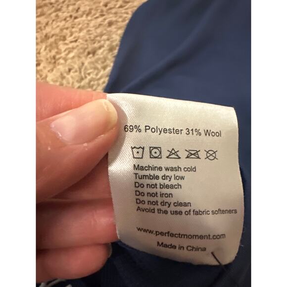 Perfect Moment Navy Polartec Wool Ski Leggings Size Large - Picture 11 of 12